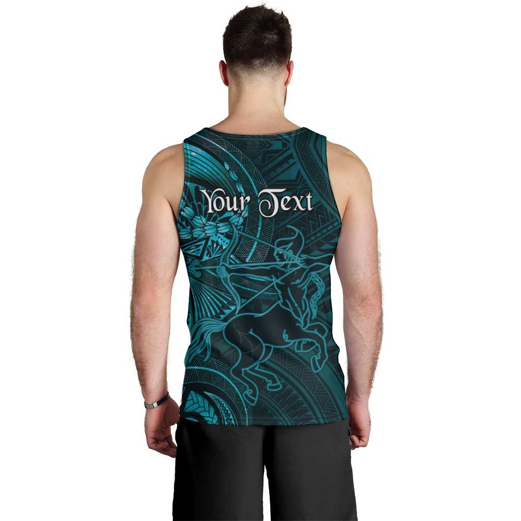 Personalised Polynesia Zodiac Sagittarius Men Tank Top Galaxy Polynesian Pattern Chest Tattoo Style LT14 - Polynesian Pride