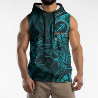 Personalised Polynesia Zodiac Sagittarius Sleeveless Hoodie Galaxy Polynesian Pattern Chest Tattoo Style