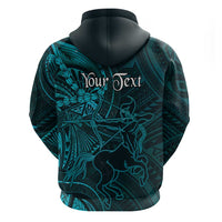 Personalised Polynesia Zodiac Sagittarius Zip Hoodie Galaxy Polynesian Pattern Chest Tattoo Style LT14 - Polynesian Pride