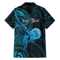 Personalised Polynesia Zodiac Aquarius Hawaiian Shirt Galaxy Polynesian Pattern Chest Tattoo Style LT14 - Polynesian Pride