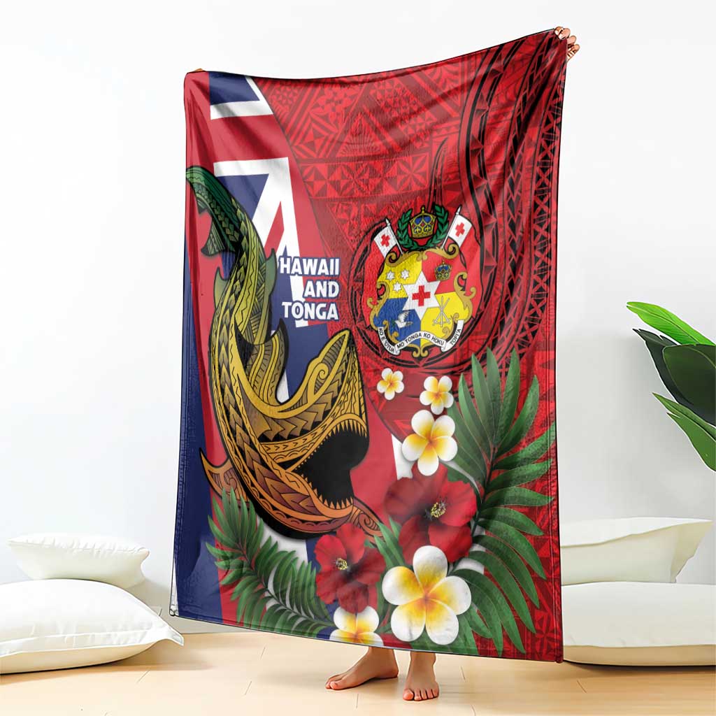 Hawaii And Tonga Blanket Shark Tattoo With Tongan Coat Of Arms