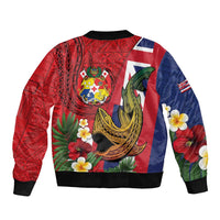 Hawaii And Tonga Bomber Jacket Shark Tattoo With Tongan Coat Of Arms