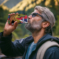 Hawaii And Tonga 4 in 1 Can Cooler Tumbler Shark Tattoo With Tongan Coat Of Arms