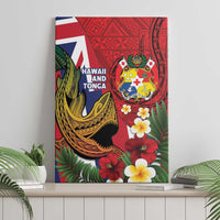 Hawaii And Tonga Canvas Wall Art Shark Tattoo With Tongan Coat Of Arms