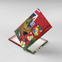 Hawaii And Tonga Canvas Wall Art Shark Tattoo With Tongan Coat Of Arms