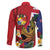 Hawaii And Tonga Family Matching Off Shoulder Maxi Dress and Hawaiian Shirt Shark Tattoo With Tongan Coat Of Arms