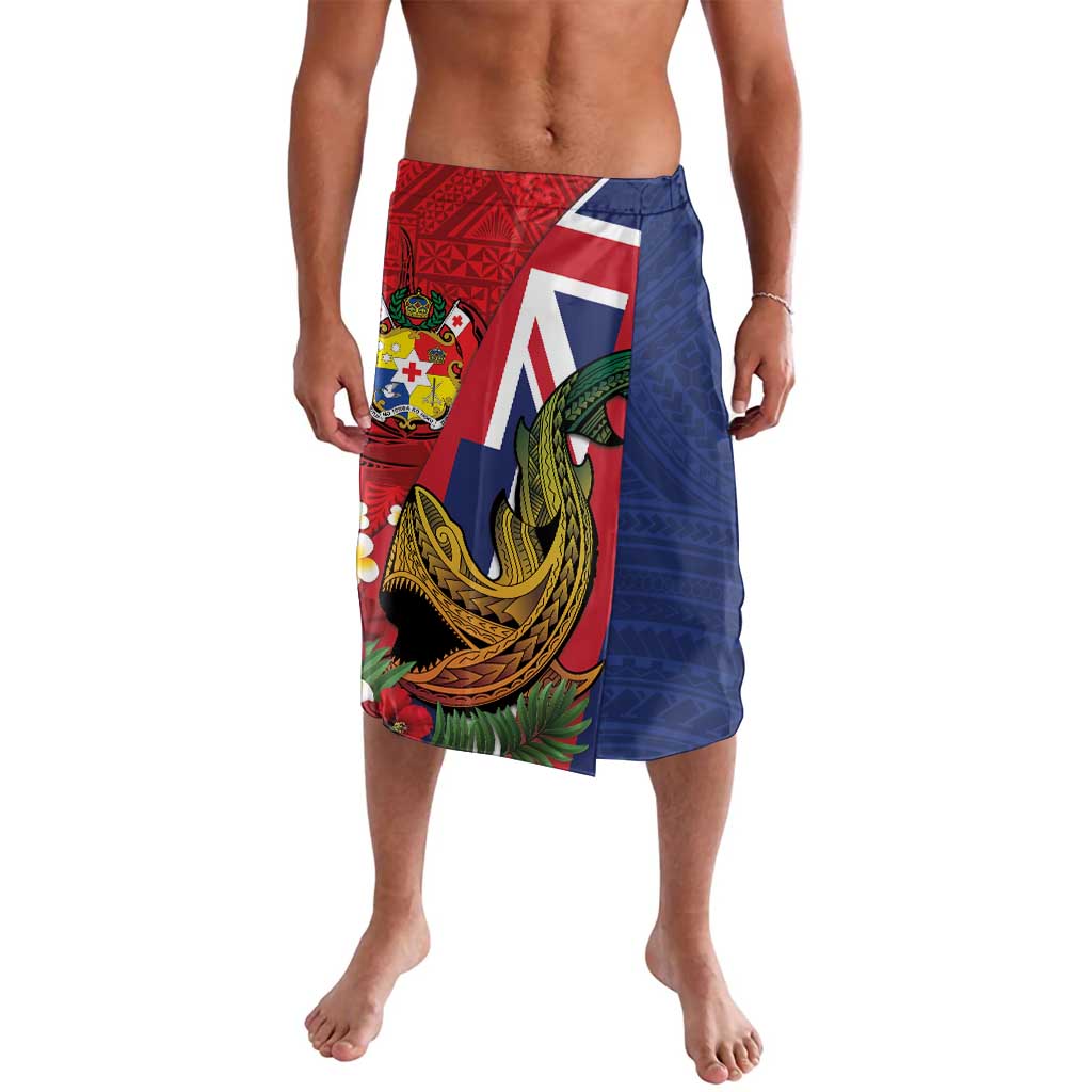 Hawaii And Tonga Lavalava Shark Tattoo With Tongan Coat Of Arms