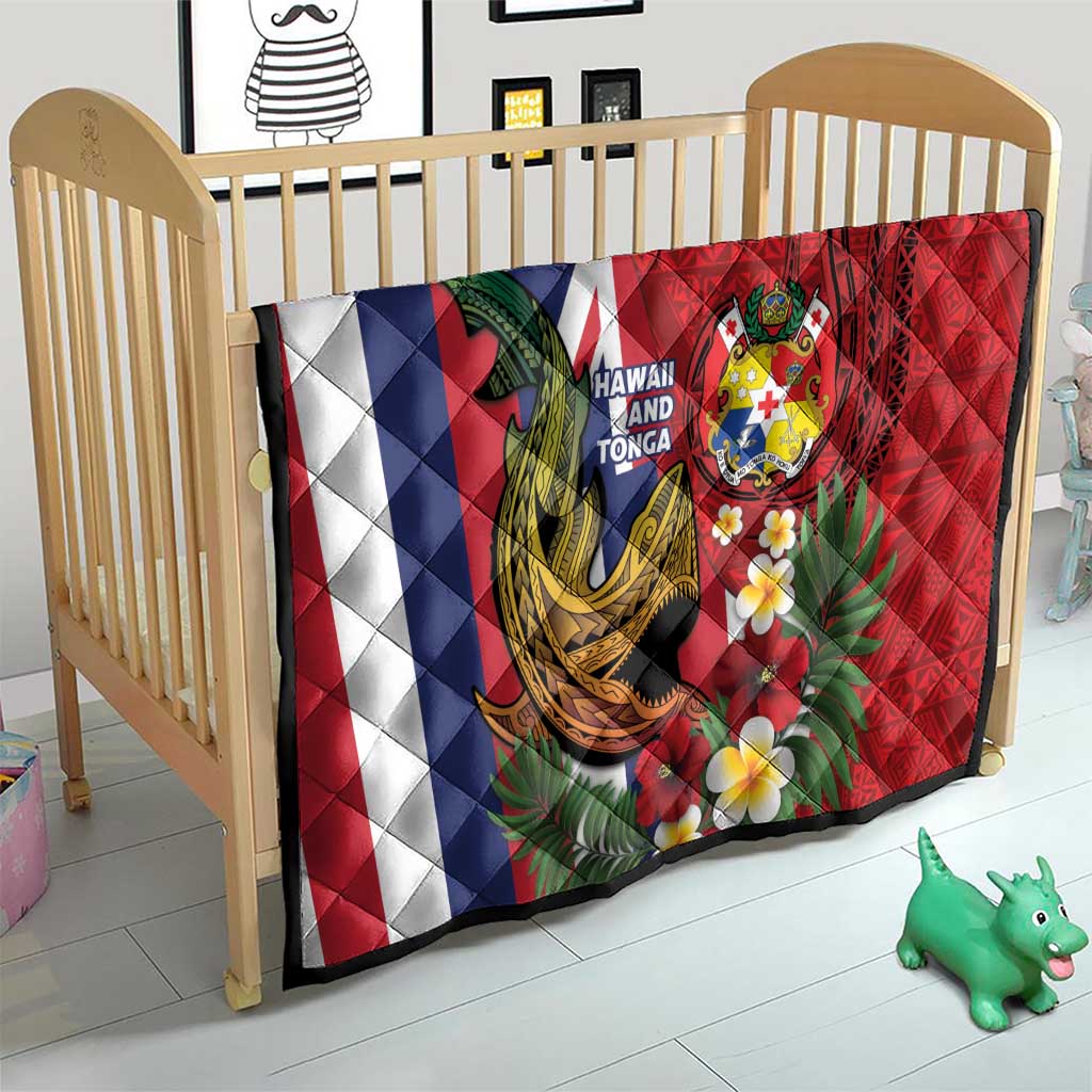 Hawaii And Tonga Quilt Shark Tattoo With Tongan Coat Of Arms