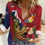 Hawaii And Tonga Women Casual Shirt Shark Tattoo With Tongan Coat Of Arms