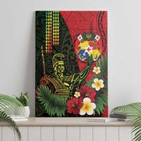 Hawaii And Tonga Canvas Wall Art King Kamehameha Tribal Ngatu Pattern
