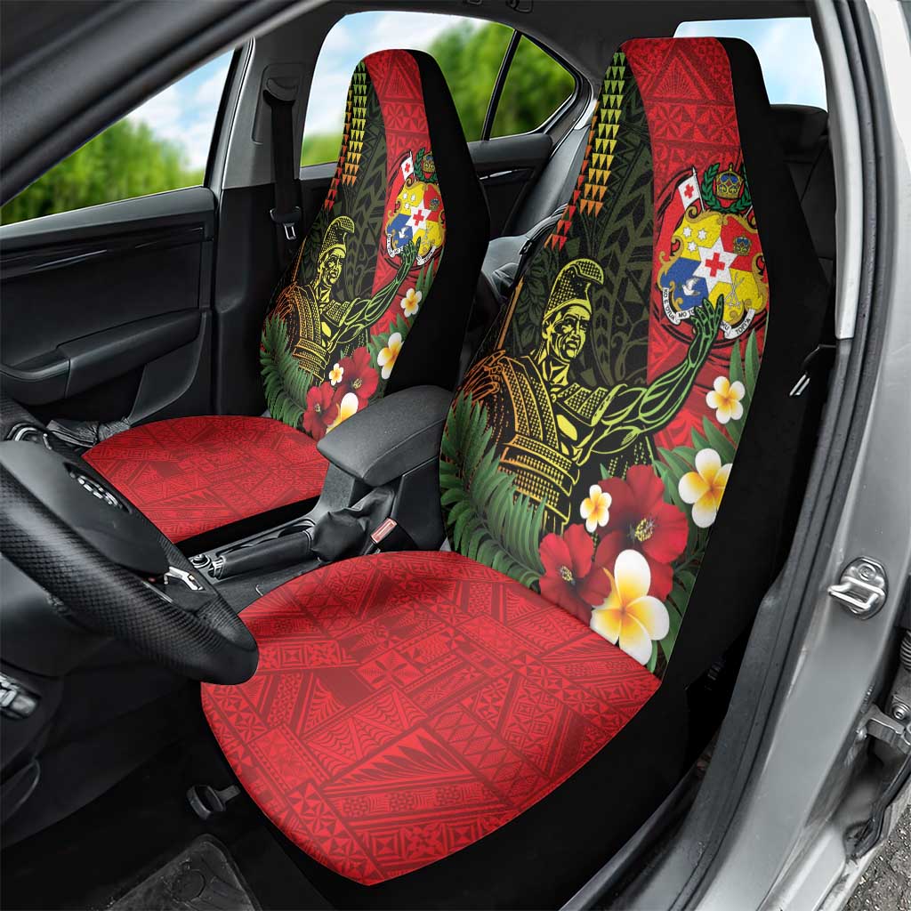 Hawaii And Tonga Car Seat Cover King Kamehameha Tribal Ngatu Pattern
