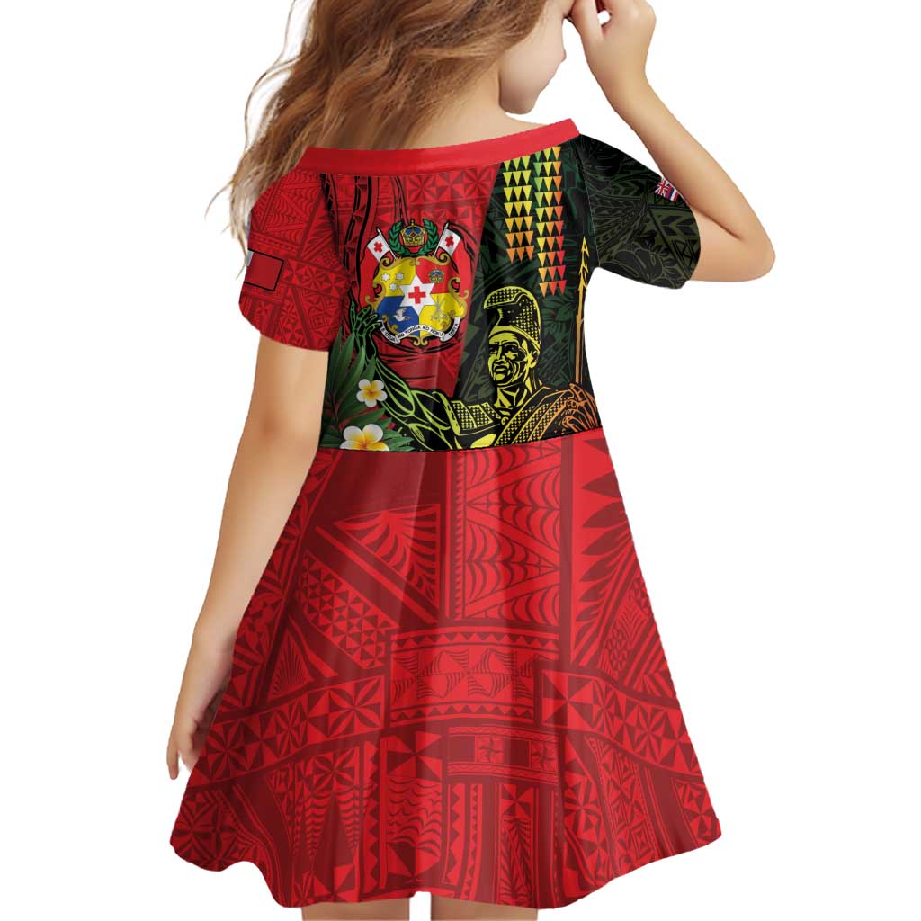 Hawaii And Tonga Family Matching Puletasi and Hawaiian Shirt King Kamehameha Tribal Ngatu Pattern
