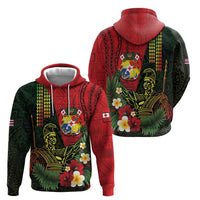 Hawaii And Tonga Hoodie King Kamehameha Tribal Ngatu Pattern