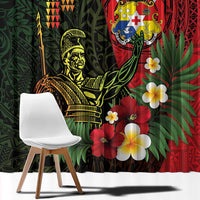 Hawaii And Tonga Window Curtain King Kamehameha Tribal Ngatu Pattern