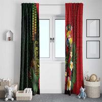 Hawaii And Tonga Window Curtain King Kamehameha Tribal Ngatu Pattern
