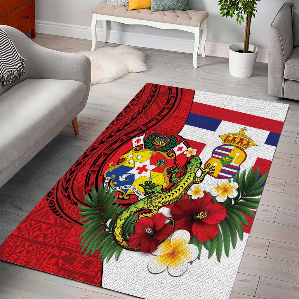 Hawaii And Tonga Area Rug King Kalakaua Tribal Gecko Tongan Ngatu