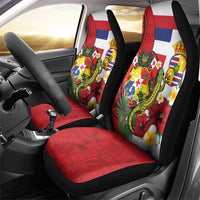 Hawaii And Tonga Car Seat Cover King Kalakaua Tribal Gecko Tongan Ngatu