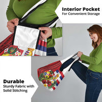 Hawaii And Tonga Grocery Bag King Kalakaua Tribal Gecko Tongan Ngatu