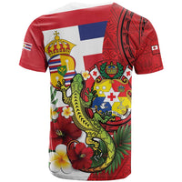 Hawaii And Tonga T Shirt King Kalakaua Tribal Gecko Tongan Ngatu