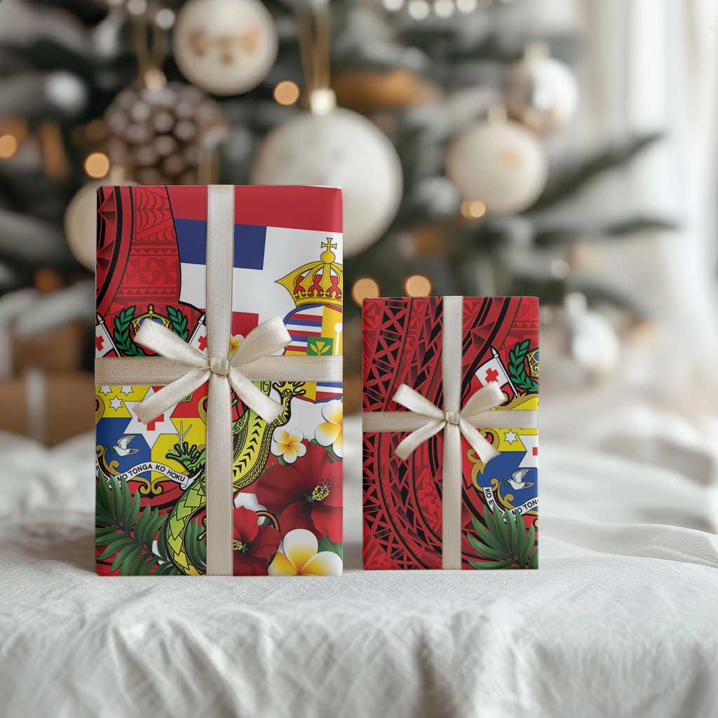 Hawaii And Tonga Wrapping Paper King Kalakaua Tribal Gecko Tongan Ngatu - Polynesian Pride