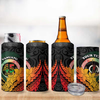 Personalised Vanuatu Independence Day 4 in 1 Can Cooler Tumbler July 30 Pig Tusk Long God Yumi Stanap
