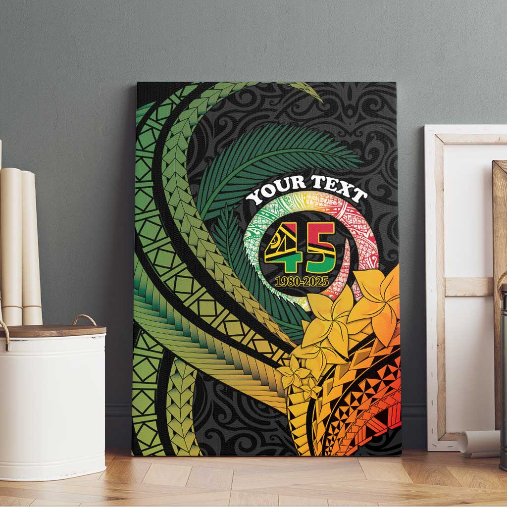 Personalised Vanuatu Independence Day Canvas Wall Art July 30 Pig Tusk Long God Yumi Stanap