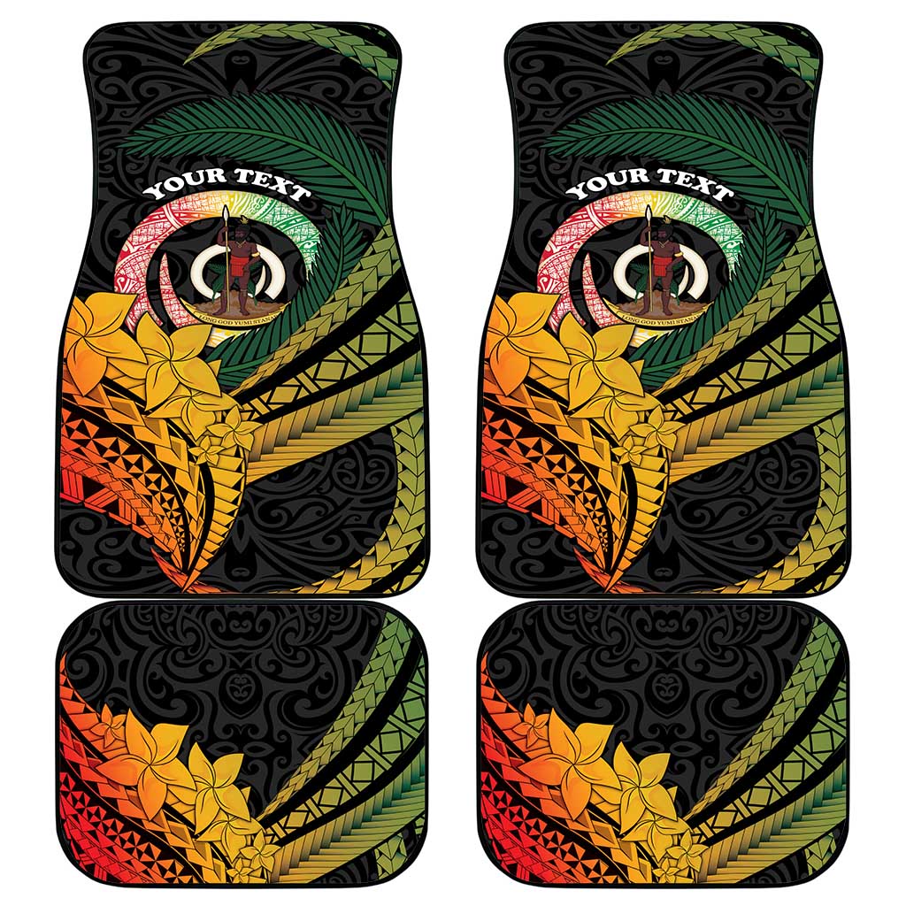 Personalised Vanuatu Independence Day Car Mats July 30 Pig Tusk Long God Yumi Stanap