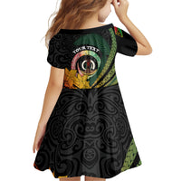 Personalised Vanuatu Independence Day Family Matching Off Shoulder Short Dress and Hawaiian Shirt July 30 Pig Tusk Long God Yumi Stanap LT14 - Polynesian Pride