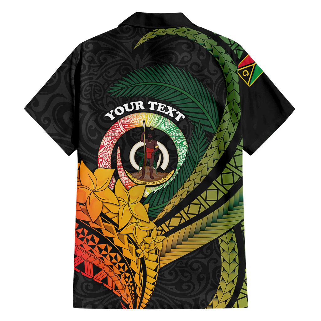 Personalised Vanuatu Independence Day Family Matching Off Shoulder Short Dress and Hawaiian Shirt July 30 Pig Tusk Long God Yumi Stanap LT14 - Polynesian Pride