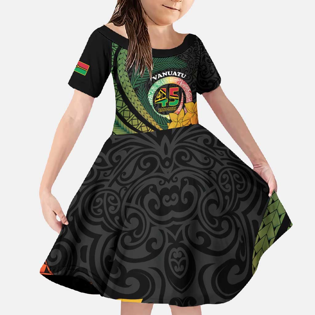 Personalised Vanuatu Independence Day Family Matching Short Sleeve Bodycon Dress and Hawaiian Shirt July 30 Pig Tusk Long God Yumi Stanap