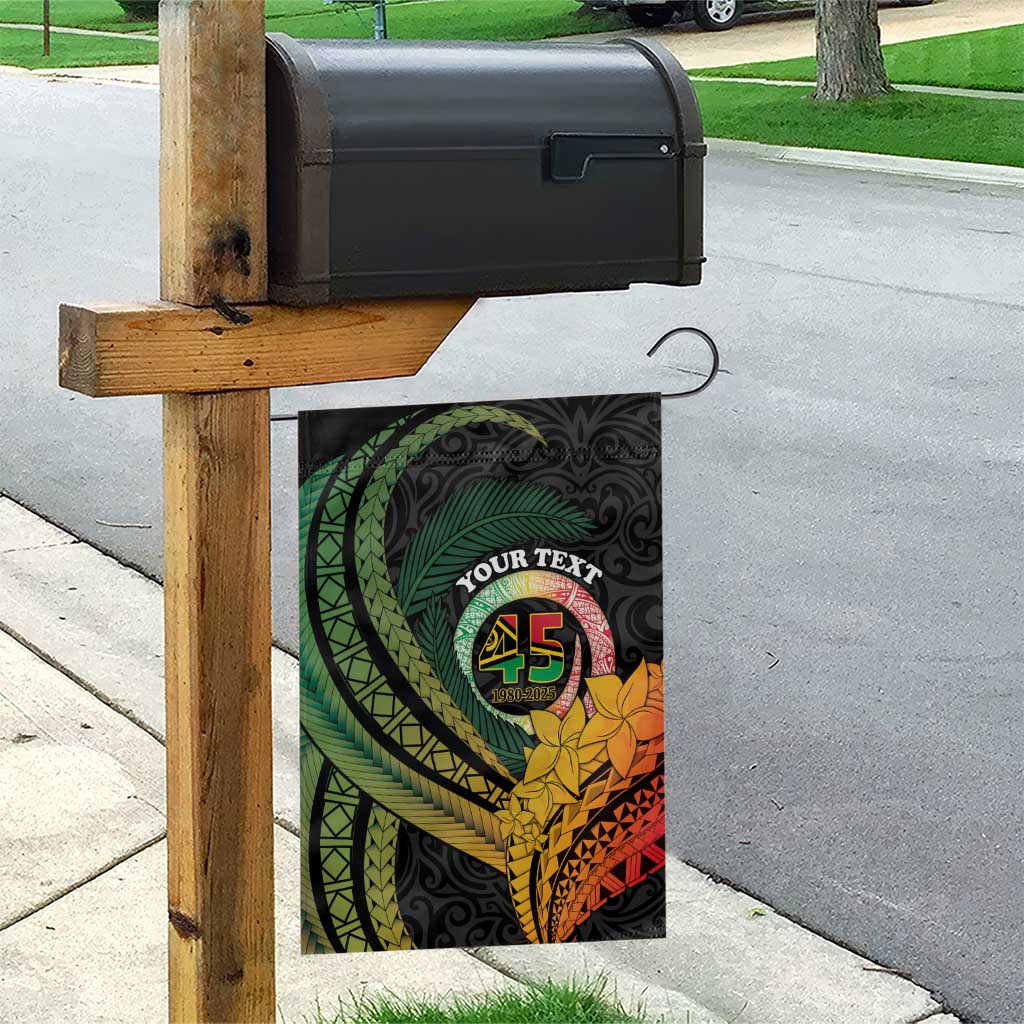 Personalised Vanuatu Independence Day Garden Flag July 30 Pig Tusk Long God Yumi Stanap