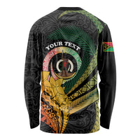 Personalised Vanuatu Independence Day Long Sleeve Shirt July 30 Pig Tusk Long God Yumi Stanap LT14 - Polynesian Pride