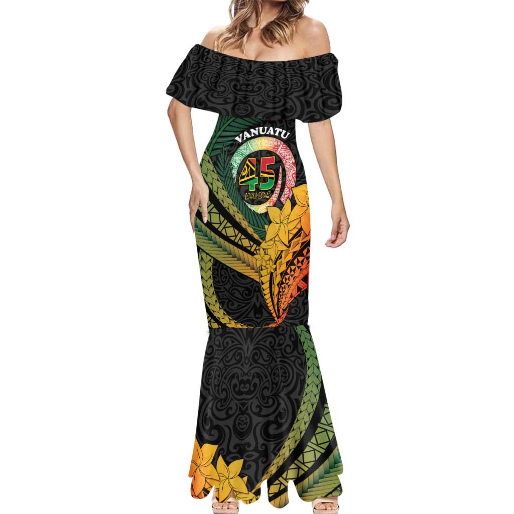 Personalised Vanuatu Independence Day Mermaid Dress July 30 Pig Tusk Long God Yumi Stanap