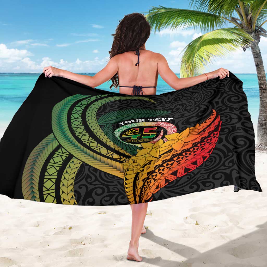 Personalised Vanuatu Independence Day Sarong July 30 Pig Tusk Long God Yumi Stanap