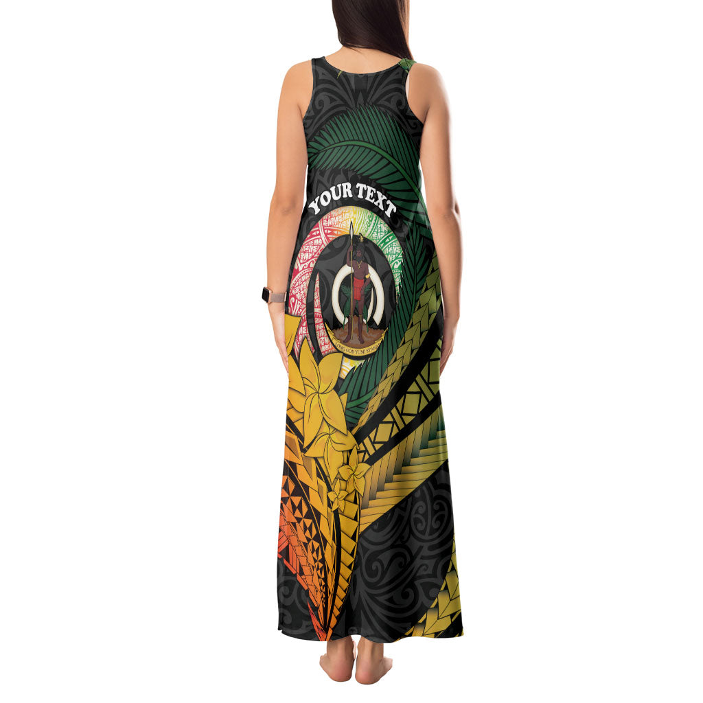 Personalised Vanuatu Independence Day Tank Maxi Dress July 30 Pig Tusk Long God Yumi Stanap LT14 - Polynesian Pride