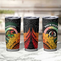 Personalised Vanuatu Independence Day Tumbler Cup July 30 Pig Tusk Long God Yumi Stanap