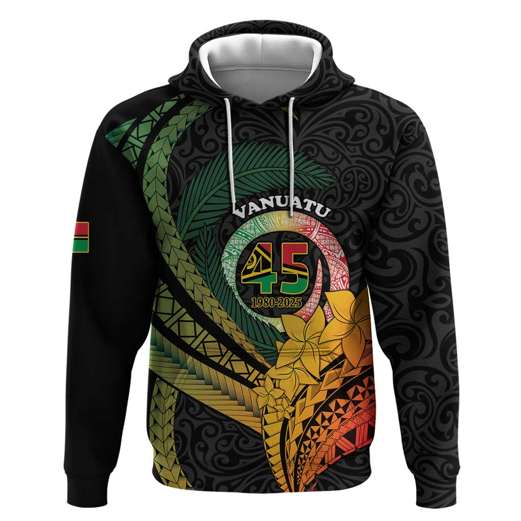 Personalised Vanuatu Independence Day Zip Hoodie July 30 Pig Tusk Long God Yumi Stanap