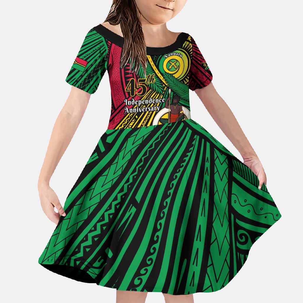 Halo Vanuatu Family Matching Summer Maxi Dress and Hawaiian Shirt Happy 45th Independence Anniversary