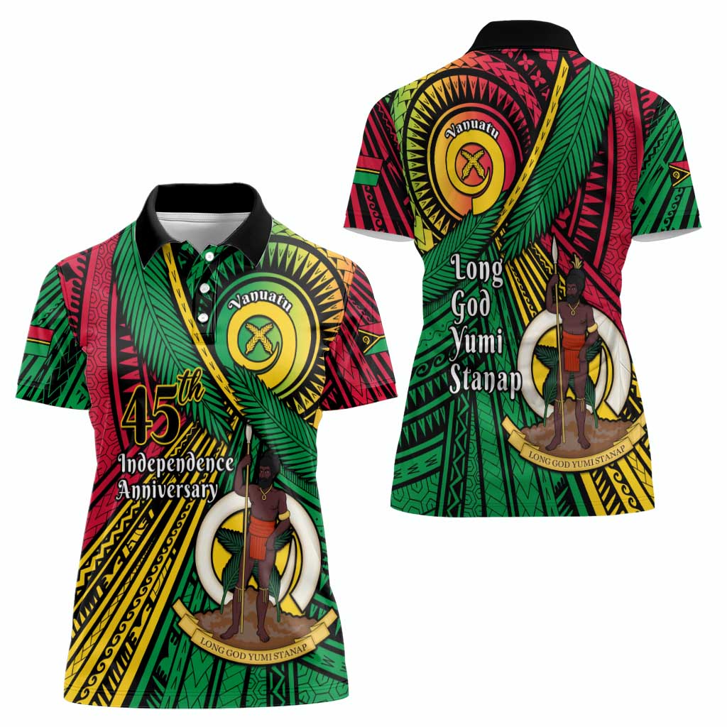 Halo Vanuatu Women Polo Shirt Happy 45th Independence Anniversary
