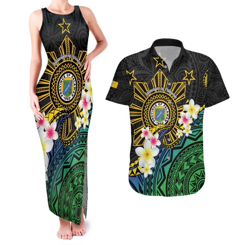 Lalawigan ng Palawan Couples Matching Tank Maxi Dress and Hawaiian Shirt Philippines Province Land of Promise