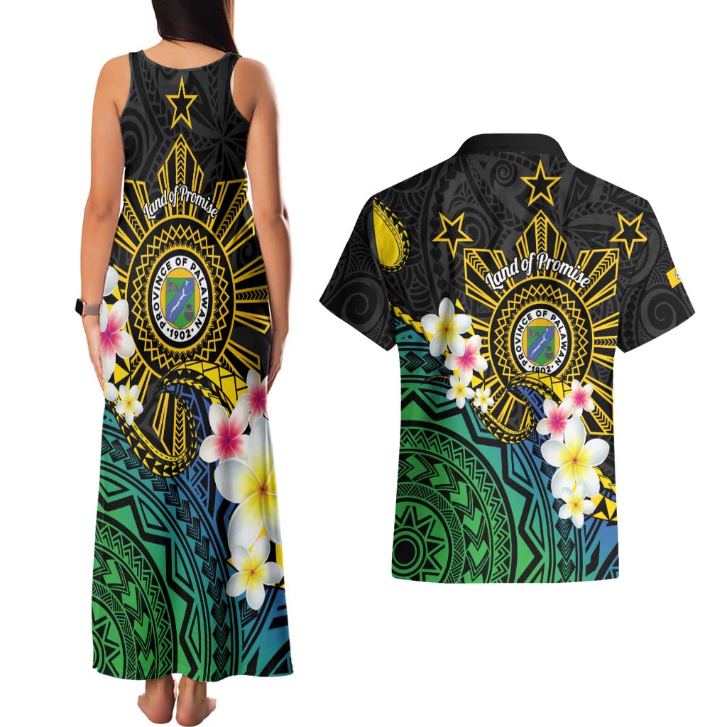 Lalawigan ng Palawan Couples Matching Tank Maxi Dress and Hawaiian Shirt Philippines Province Land of Promise