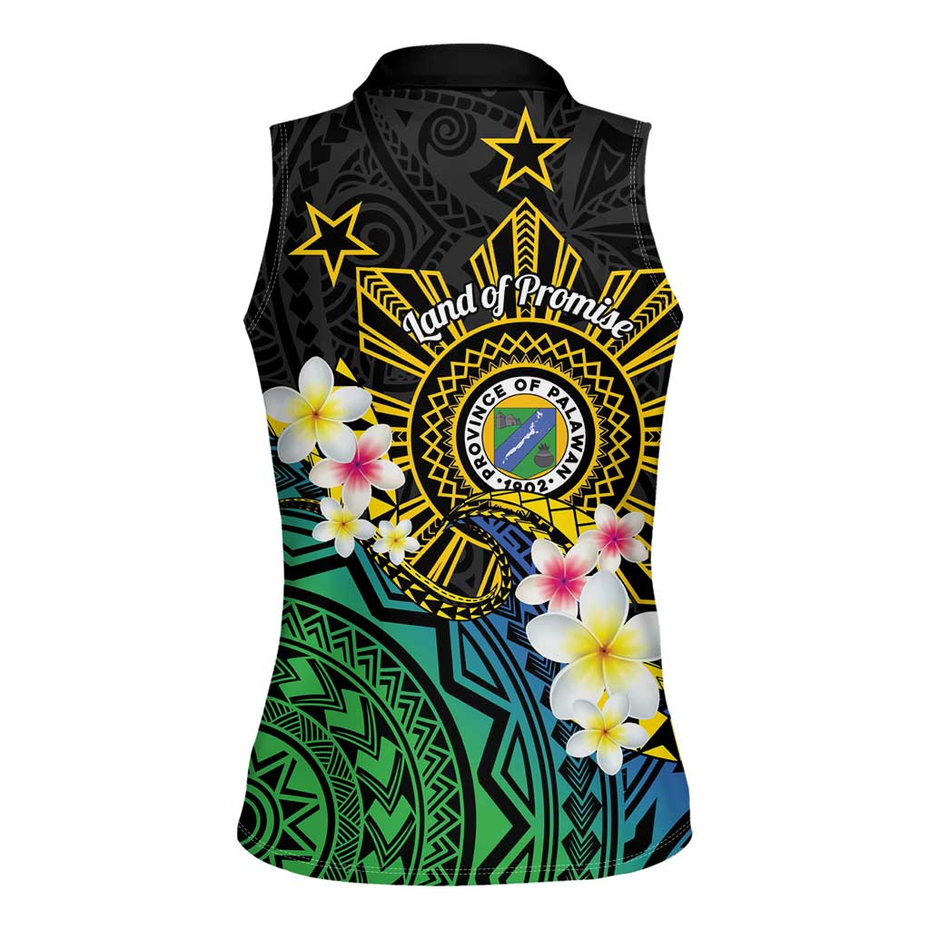 Lalawigan ng Palawan Women Sleeveless Polo Shirt Philippines Province Land of Promise