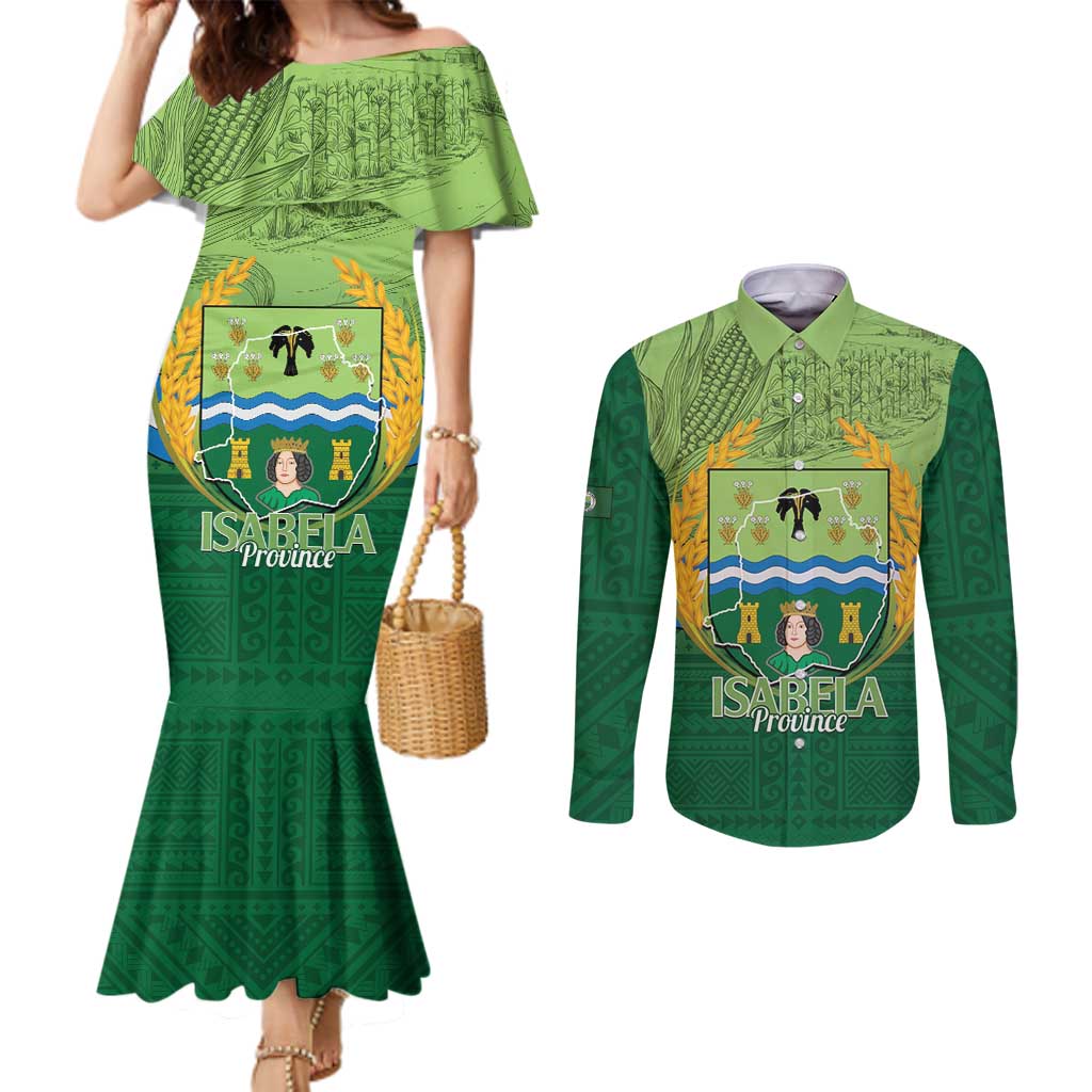 Isabela Philippines Couples Matching Mermaid Dress and Long Sleeve Button Shirt Queen Province Of The North