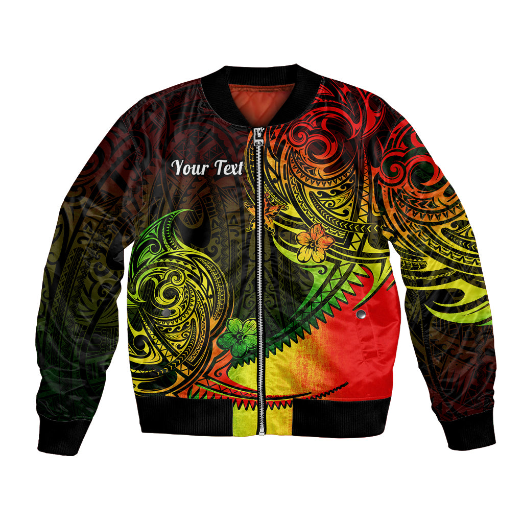 Personalised Polynesian Tribal Bomber Jacket Unique Reggae LT14 Unisex Reggae - Polynesian Pride