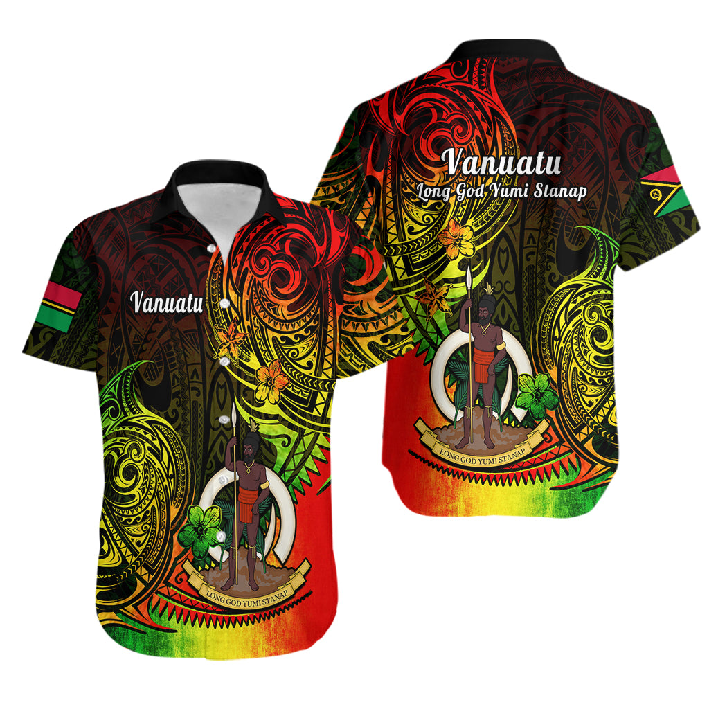 Polynesian Pride Vanuatu Hawaiian Shirt Reggae Polynesia Long God Yumi Stanap LT14 - Polynesian Pride