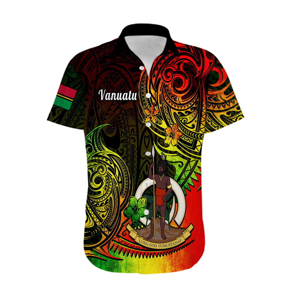 Personalised Vanuatu Hawaiian Shirt Reggae Polynesia Long God Yumi Stanap LT14 Reggae - Polynesian Pride