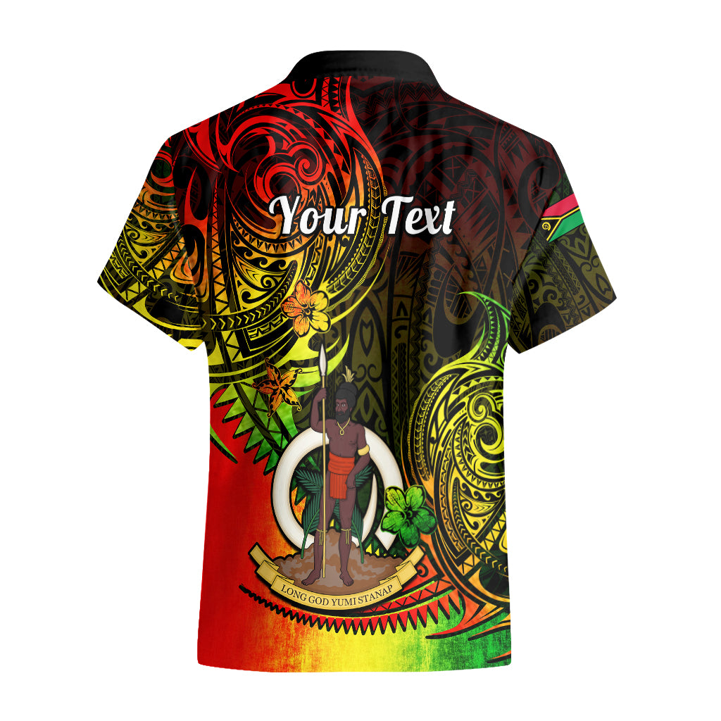 Personalised Vanuatu Hawaiian Shirt Reggae Polynesia Long God Yumi Stanap LT14 - Polynesian Pride