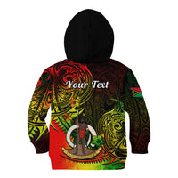 Personalised Vanuatu Kid Hoodie Reggae Polynesia Long God Yumi Stanap LT14 - Polynesian Pride