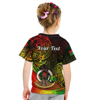 Personalised Vanuatu Kid T Shirt Reggae Polynesia Long God Yumi Stanap LT14 - Polynesian Pride