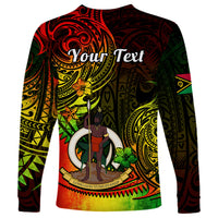 Personalised Vanuatu Long Sleeve Shirt Reggae Polynesia Long God Yumi Stanap LT14 - Polynesian Pride